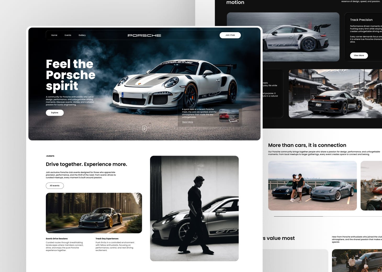 Porsche Fan Club automotive community project preview